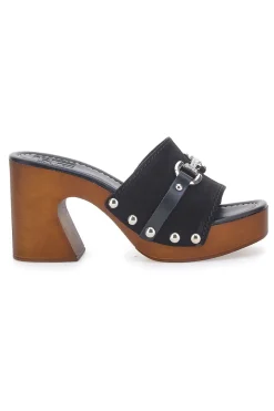 Zoccoli Neri in Vera Pelle Made in Italy Pittarello 25495/M-PITTARELLO LOVE Outlet