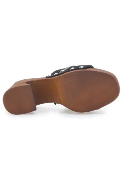 Zoccoli Neri in Vera Pelle Made in Italy Pittarello 25495/M-PITTARELLO LOVE Outlet