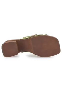 Zoccoli Salvia con Tacco Medio e Catena Decorativa 25555/A-PITTARELLO LOVE Clearance